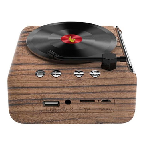 SonicWave Retro Record Player Shaped Bluetooth Speaker