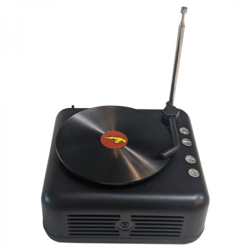 SonicWave Retro Record Player Shaped Bluetooth Speaker