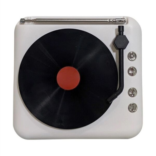 SonicWave Retro Record Player Shaped Bluetooth Speaker