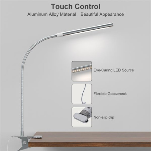 Desk Clamp LED Reading Lamp W/3 Color Temperatures And 14 Br