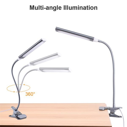 Desk Clamp LED Reading Lamp W/3 Color Temperatures And 14 Br