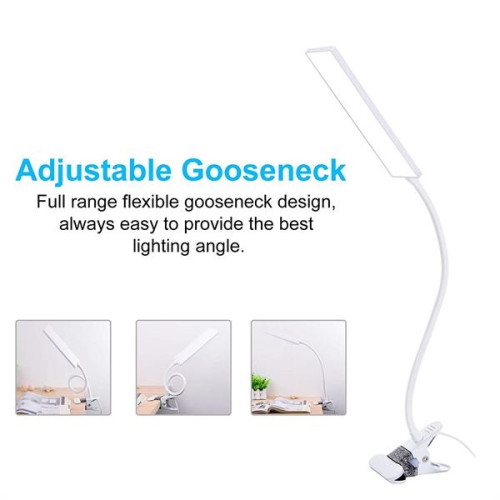 Desk Clamp LED Reading Lamp W/3 Color Temperatures And 14 Br