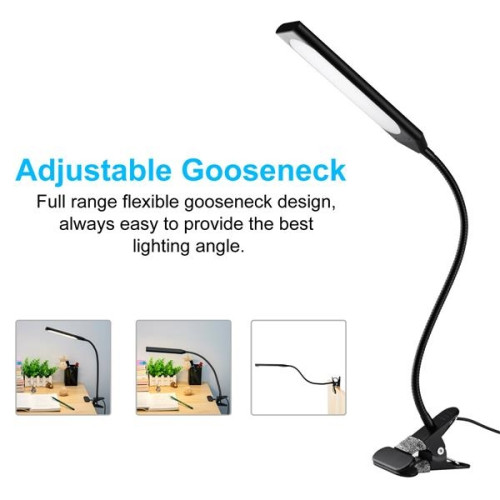 Desk Clamp LED Reading Lamp W/3 Color Temperatures And 14 Br