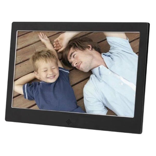 7" LCD Digital Photo Frame W/Brushed Metal Finish