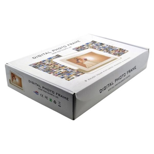 7" LCD Digital Photo Frame W/Brushed Metal Finish