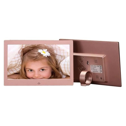 7" LCD Digital Photo Frame W/Brushed Metal Finish