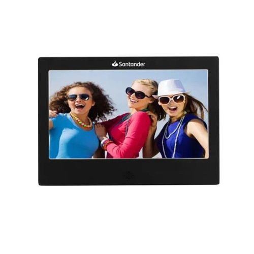 7" LCD Digital Photo Frame W/Brushed Metal Finish