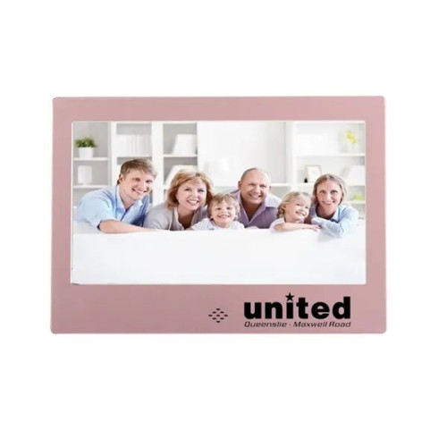 7" LCD Digital Photo Frame W/Brushed Metal Finish