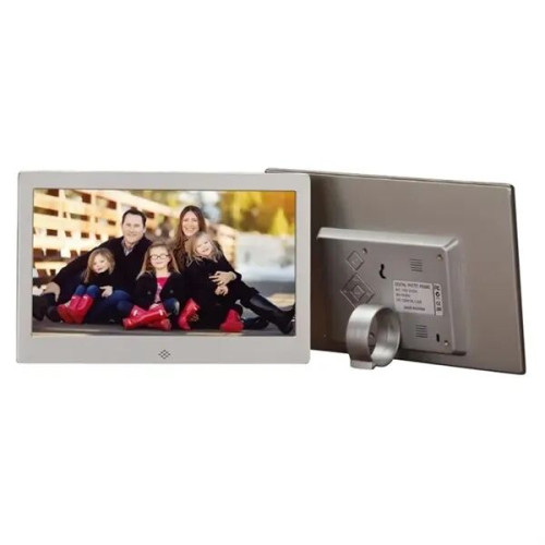 7" LCD Digital Photo Frame W/Brushed Metal Finish