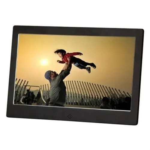 7" LCD Digital Photo Frame W/Brushed Metal Finish