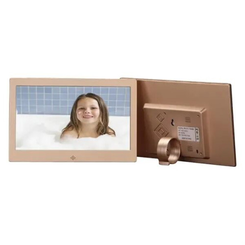 7" LCD Digital Photo Frame W/Brushed Metal Finish