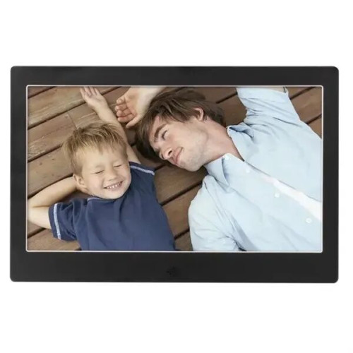 7" LCD Digital Photo Frame W/Brushed Metal Finish