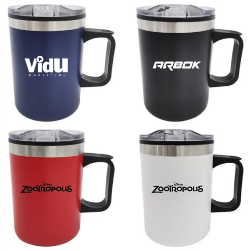 EcoSip 14oz Double Wall Camping Mug With Handle