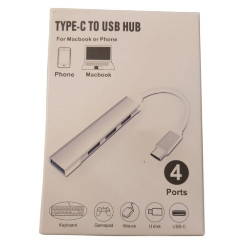 Ultra Slim Type C USB 3.0 Hub 4 Ports
