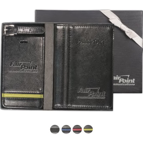 Alpha (TM) Luggage Tag and Passport Wallet Set