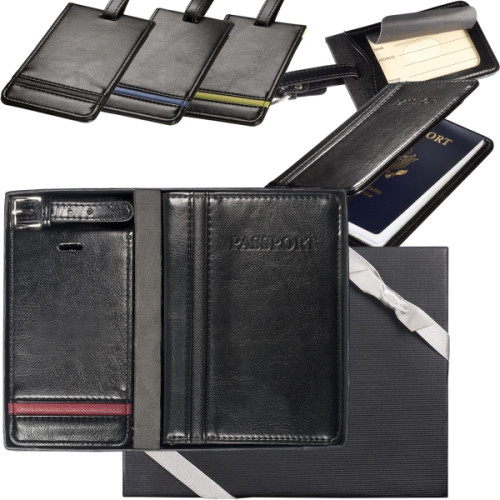 Alpha (TM) Luggage Tag and Passport Wallet Set