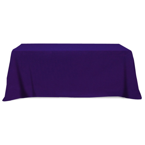 Flat Poly/Cotton 3-sided Table Cover - fits 8' standard table