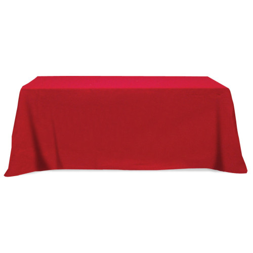 Flat Poly/Cotton 3-sided Table Cover - fits 8' standard table