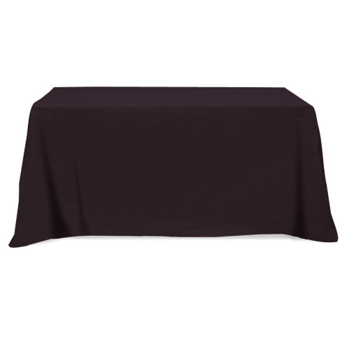 Flat Poly/Cotton 3-sided Table Cover - fits 6' standard table
