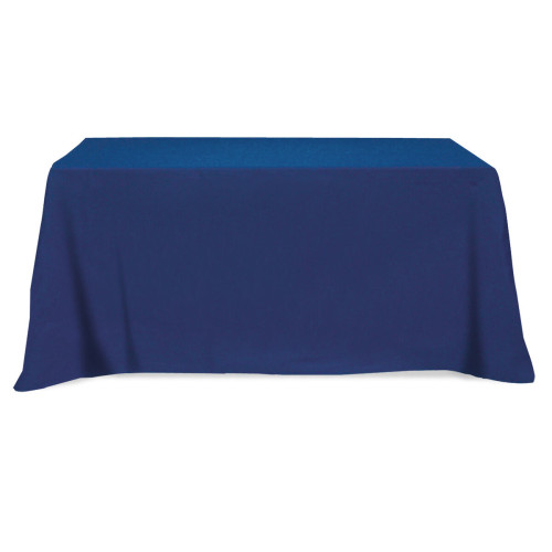Flat Poly/Cotton 3-sided Table Cover - fits 6' standard table