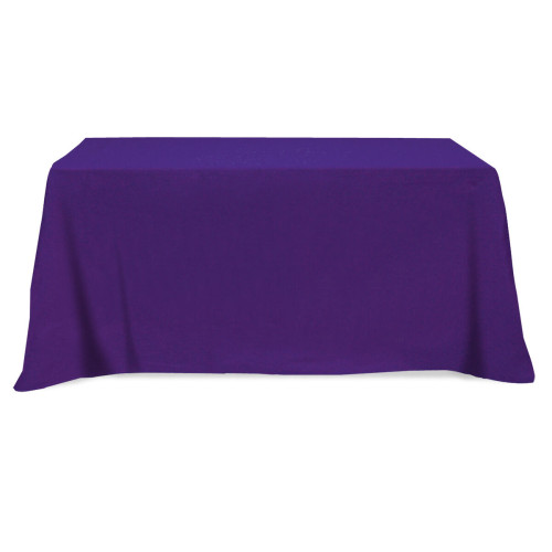 Flat Poly/Cotton 3-sided Table Cover - fits 6' standard table