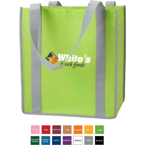 Color Combination Non-Woven Grocery Tote