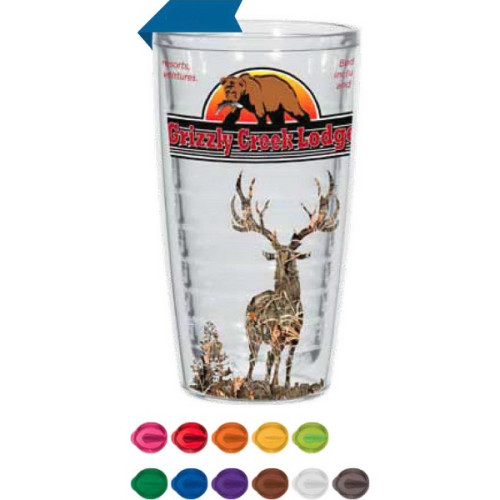 16oz Tritan (TM) USA Camo Buck Silhouette