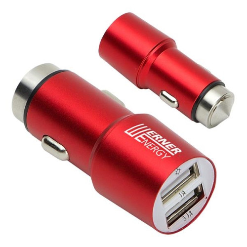 Dual Port Aluminum USB Car Charger - 3.1A