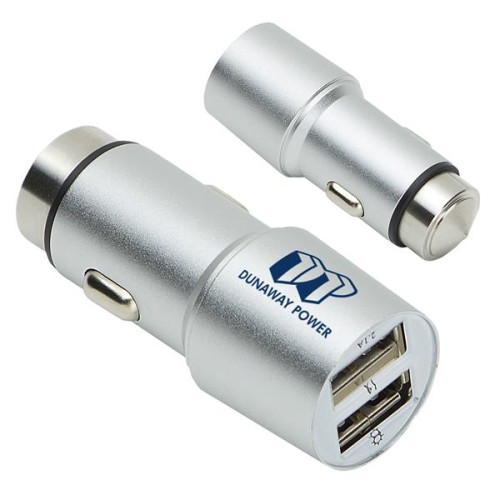 Dual Port Aluminum USB Car Charger - 3.1A