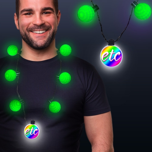 LED Medallion Ball Necklace - Variety of Colors Available