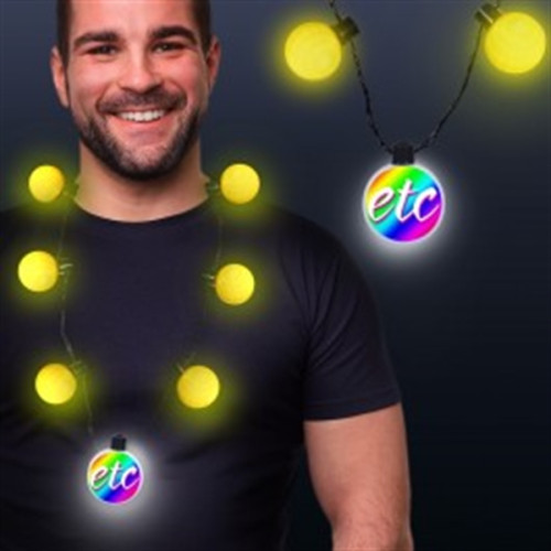 LED Medallion Ball Necklace - Variety of Colors Available