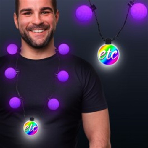 LED Medallion Ball Necklace - Variety of Colors Available