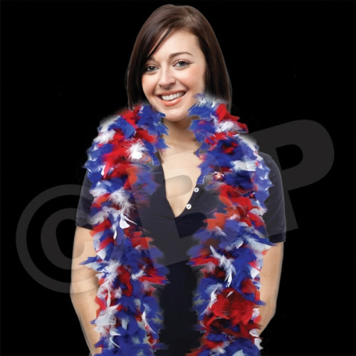 Red, White & Blue Adult Size Feather Boa