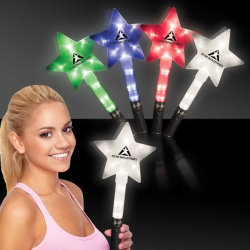 Huge 12" Flashing LED Light Up Glow Star Wand