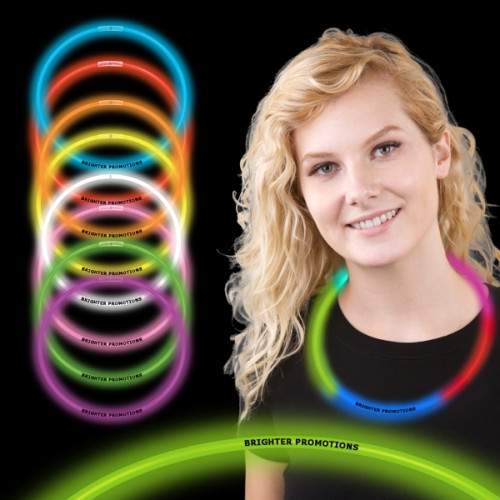 22" Superior Single Color Light Up Glow Necklace