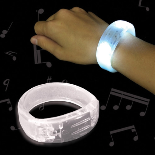 White Soundsation Light Up Glow LED Bangle Bracelet