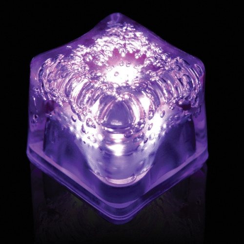 Purple Light Up Premium LitedIce Brand Ice Cube, Blank