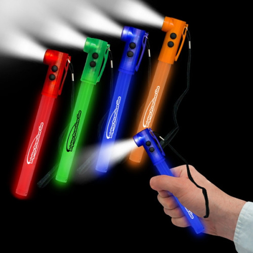 Blue 8" Light-Up LED Glow Safety Stix