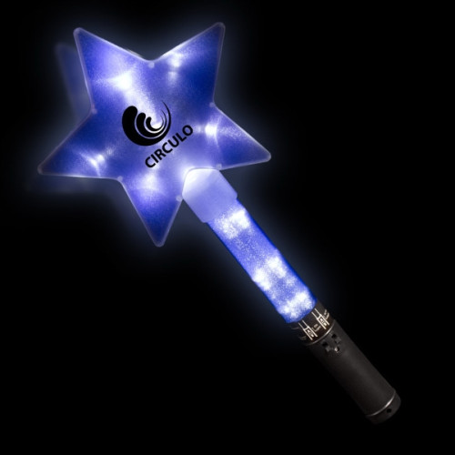 Huge Blue  12" Flashing LED Light Up Glow Star Wand