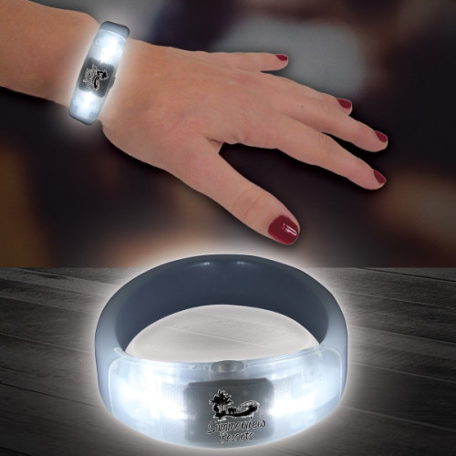 White 8" Lighted LED Glow Bangle Bracelet Jewelry