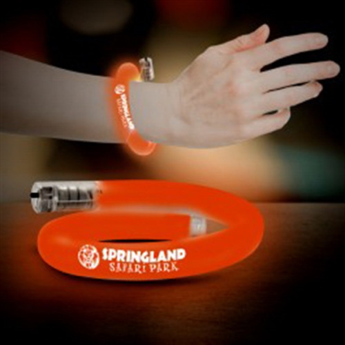 Orange Flashing Coil Tube Bracelets