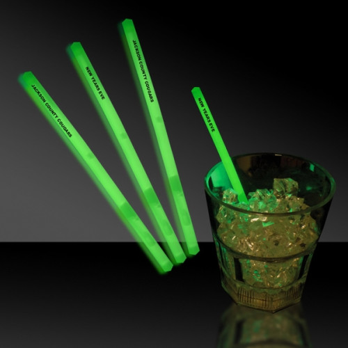 Green 5" Single Color Light Up Glow Swizzle Stick