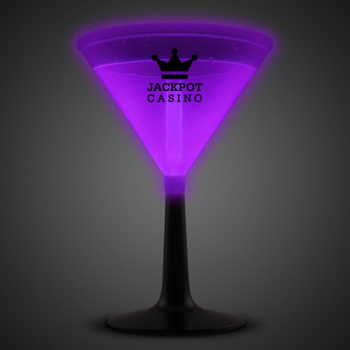 Purple 9 oz. Light Up Glow Martini Glass