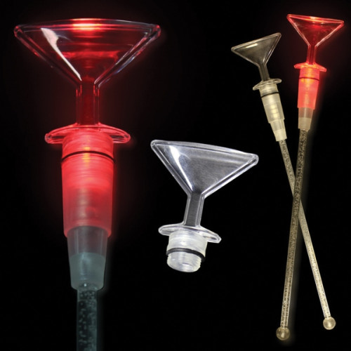 Red 9" Light Up Cocktail Stirrer