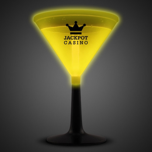 Yellow 9 oz. Light Up Glow Martini Glass