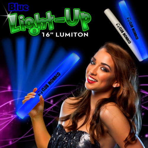 16" Blue LED Light Up Glow Foam Lumiton Baton