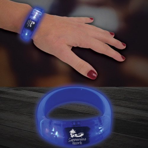 Blue 8" Light Up LED Glow Bangle Bracelet