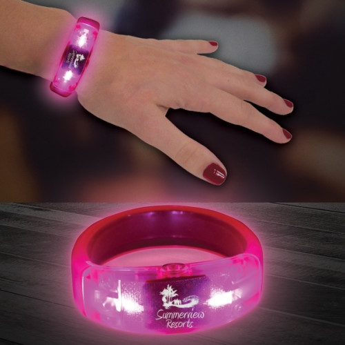 Pink 8" Lighted LED Glow Bangle Bracelet Jewelry