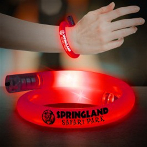 Flashing LED Coil Tube Bracelet - 11 Inch