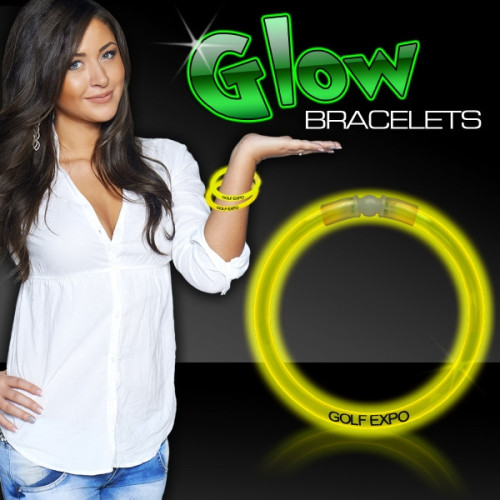 Yellow 8" Single Color Superior Light Up Glow Bracelet